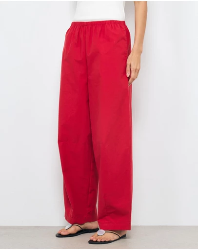 AERE - Nora Organic Cotton Barrel Leg Pants