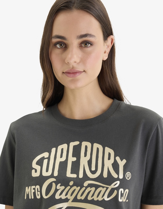 Superdry - Luxe Metallic Logo Relaxed Tee