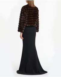 Carla Zampatti - Mocha Cropped Fur Jacket
