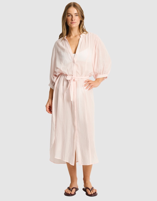 Sea Level Australia - Salt Boho Long Shirt Dress