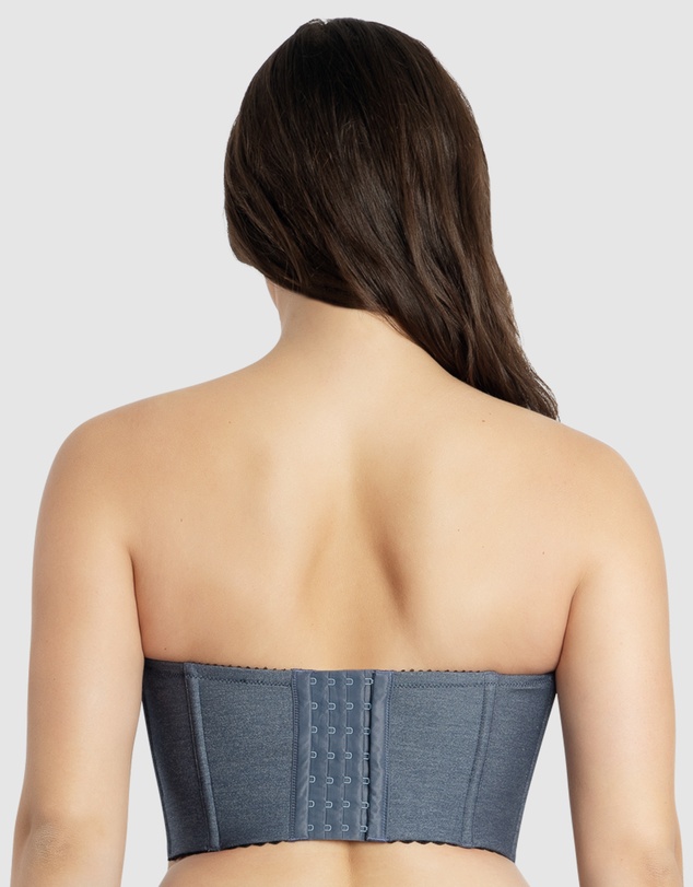 Parfait - Dolly Wired Denim Longline Bustier Bra