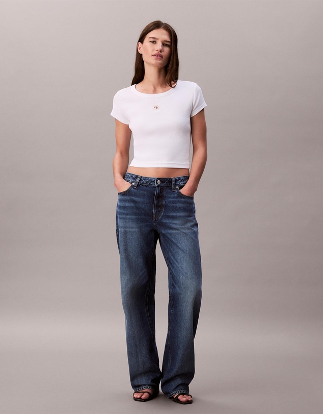 Calvin Klein Jeans - Woven Monogram Logo Slim T-Shirt
