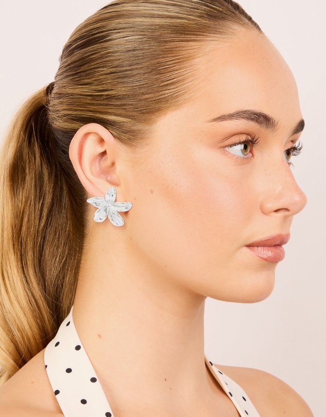 Lovisa - Waterproof Stainless Steel Small 5-Petal Flower Earrings
