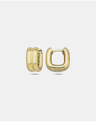 Zoe Olivia - 9K Gold Double Huggie Hoops