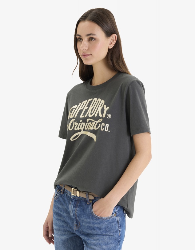 Superdry - Luxe Metallic Logo Relaxed Tee