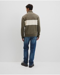 Country Road - Australian Cotton Modern Logo Quarter Zip Sweat