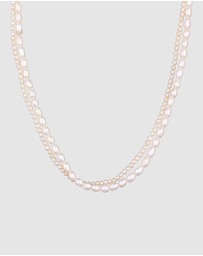 Haze & Glory - ICONIC EXCLUSIVE - Necklace Arctic Pearl 925 Sterling Silver Gold-Plated