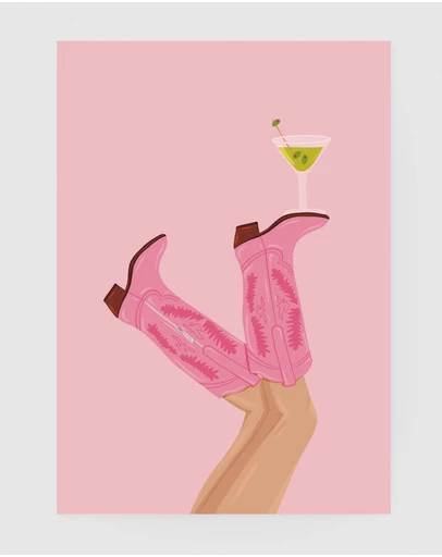 Inka Arthouse - Martini In Texas Art Print