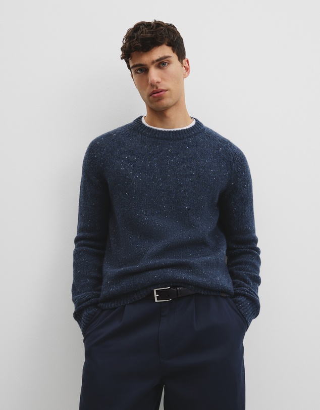 Country Road - Merino Nep Wool Blend Crew Neck Knit