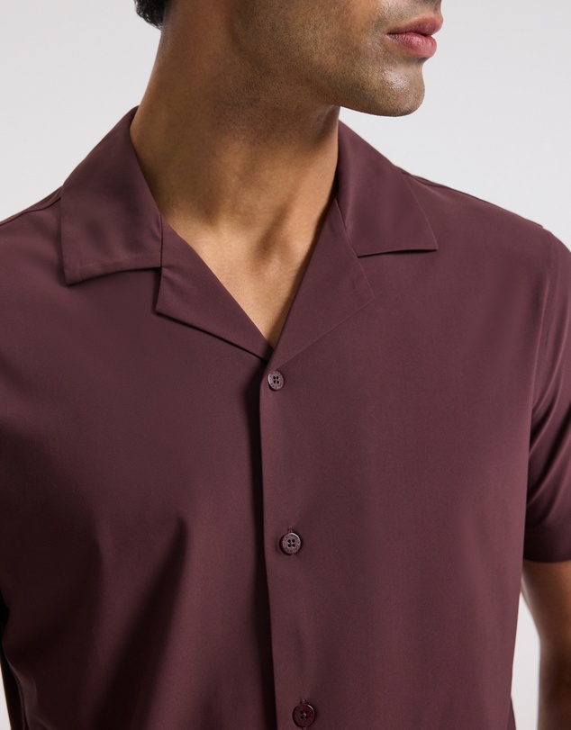 Calibre - Performance Cuban Collar Shirt Burgundy
