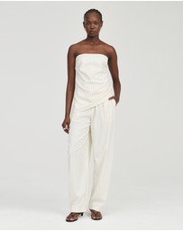 Third Form - Obscura Pinstripe Strapless Top