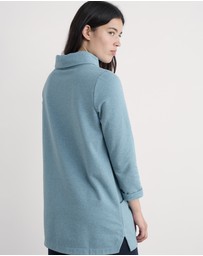 Seasalt - Seasalt Cornwall Blue Formative Brushed Back Jersey Tunic