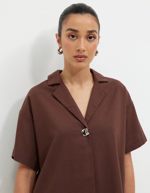 Calli - Karina Collared Shirt Dress