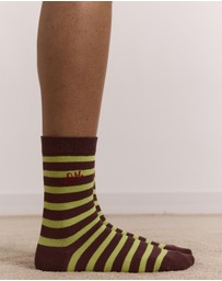 Damson Madder - Calf Length 2 Pack Socks
