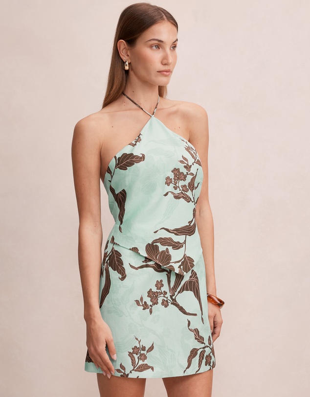 Forever New - Abigail Halter Neck Tie Back Mini Dress