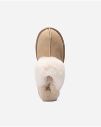 Ozwear Connection Uggs - Ugg Slippers Premium Australia Sheepskin Unisex Scuffette Suede
