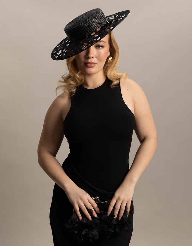 Morgan & Taylor - Chloe Racewear Boater in Black