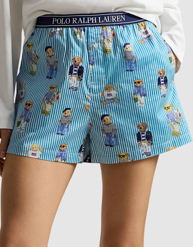 Polo Ralph Lauren - Polo Bear Print Striped Cotton Boxer Short