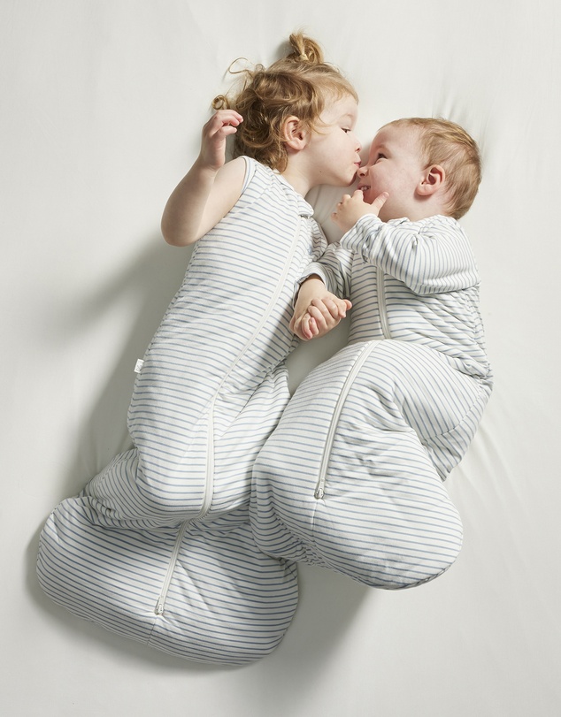 Grow Kindly - Sleeping Bag in Dusk Blue Stripe - 2.5 TOG