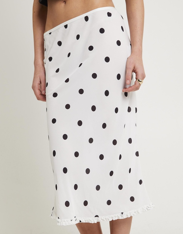 Alice In The Eve - Bijou Polka Midi Skirt