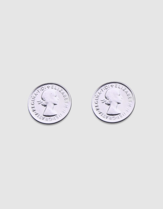 Von Treskow - Coin stud earrings
