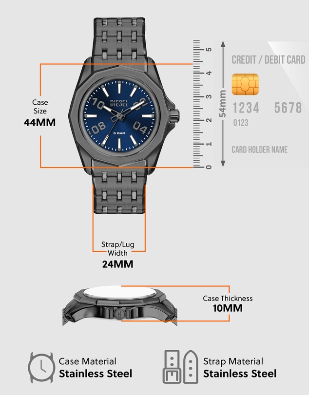 Diesel - Stinger Gunmetal Analogue Watch