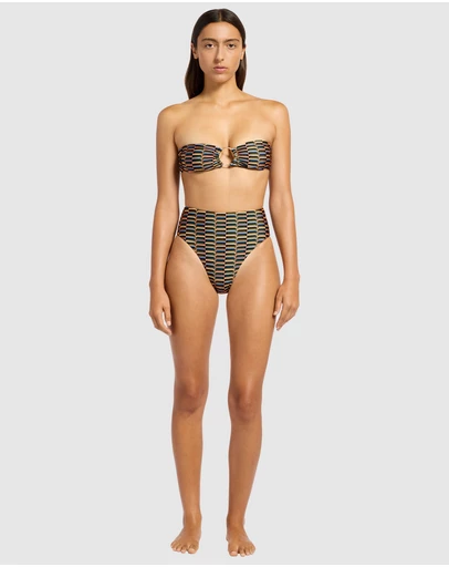 JETS - Urban Geo High Waist High Leg Bikini Bottom