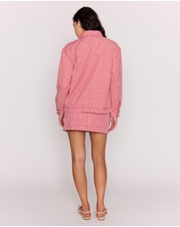 MINKPINK - Freya Stripe Denim Jacket