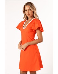 Petal & Pup - Lyle Mini Dress - Orange/Pink