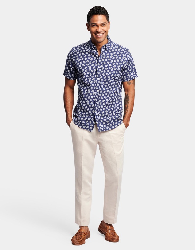 Brooksfield - Leaf Print Casual Shirt