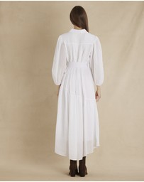 Amelius - Poeta Ramie Pintuck Belted Dress