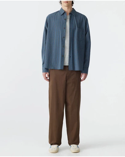 Bassike - Boxy Cotton Check Shirt