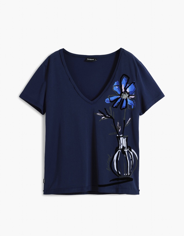 Desigual - Vase V-Neck T-Shirt
