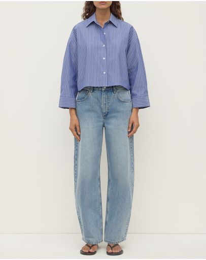 Blue & White Stripe