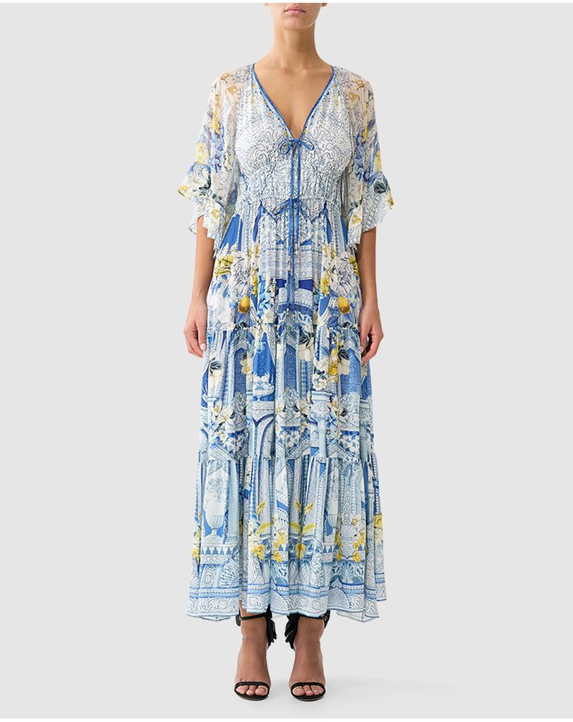 chinese dress ladies CAMILLA Wall To Wall Wonders Long Dress 00033114 – Ocean Drive