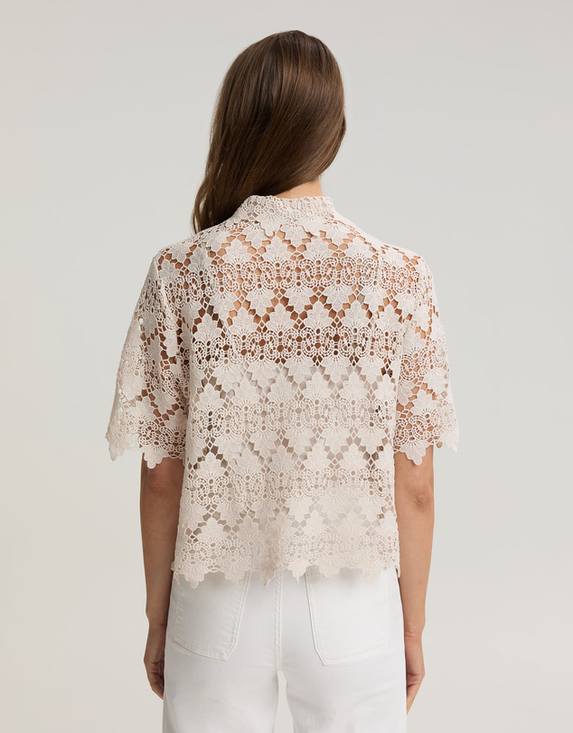 Sportscraft - Ariana Lace Cropped Shirt