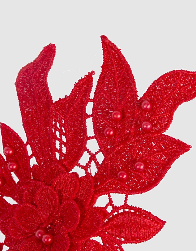 Max Alexander - Lace Crown Red Headband Fascinator