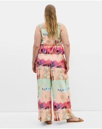 City Chic - Postcard Placement Print Pant