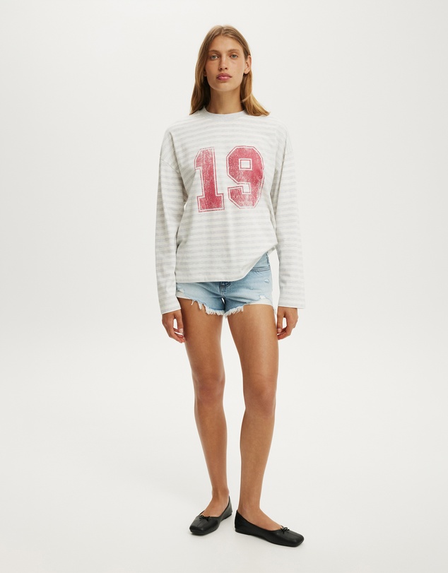 Cotton On - LS Oversized Graphic Tee