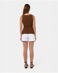Forcast - Devin Ribbed Singlet Top