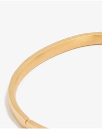 Lovisa - Waterproof Gold Plated Stainless Steel Hammered Hinged Bangle