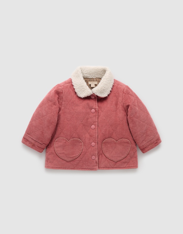 Purebaby - Quilted Corduroy Jacket -Kids-Babies