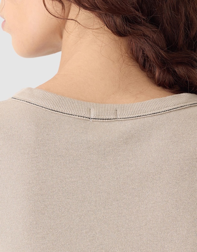 Bassike - Scoop Hem Placket T-Shirt