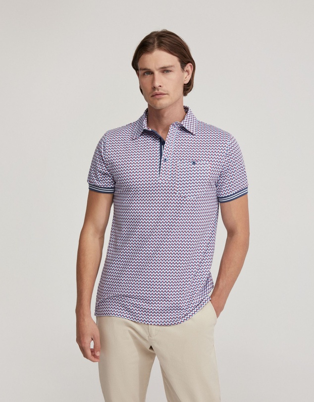 Oxford - Milo Cotton Jersey Printed Polo