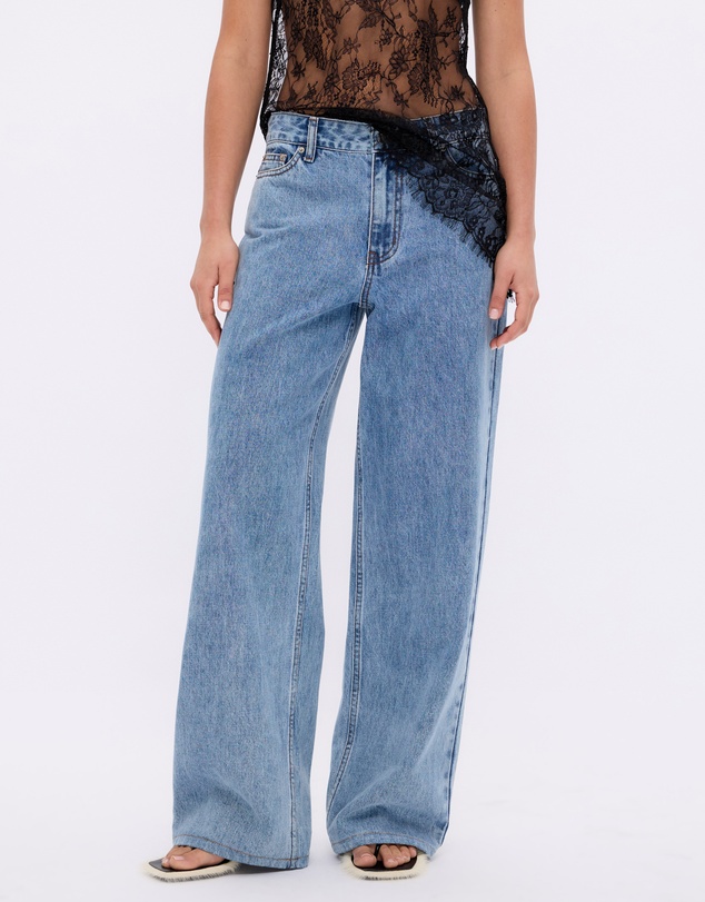 Minima Esenciales - Mid Rise Wide Leg Jeans