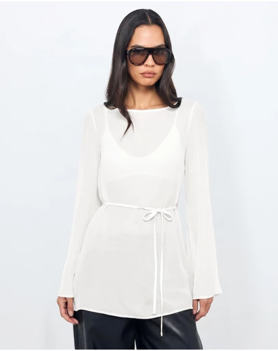 AERE - Donna Georgette Flowy Top