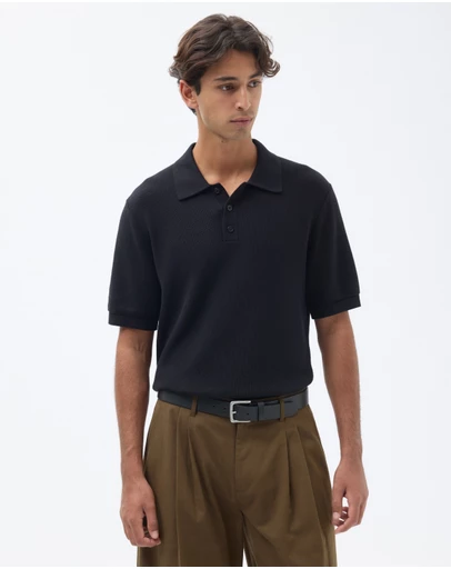 AERE - Organic Cotton Short Sleeve Polo