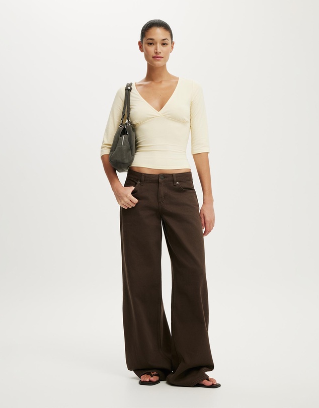 Cotton On - Maple V Neck 3/4 Sleeve
