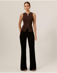 Tussah - Paris Ribbed Knit Zip Top