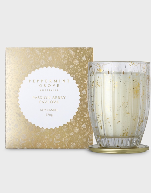 Peppermint Grove - Passion Berry Pavlova Soy Candle 370g